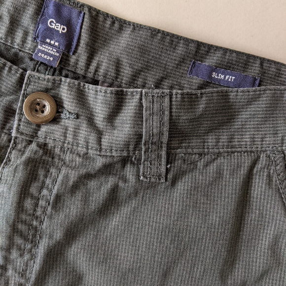 GAP FACTORY Slim Fit Khakis, Grey Check, 34 - Picture 3 of 3